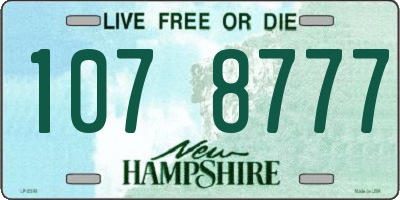 NH license plate 1078777