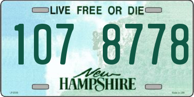 NH license plate 1078778