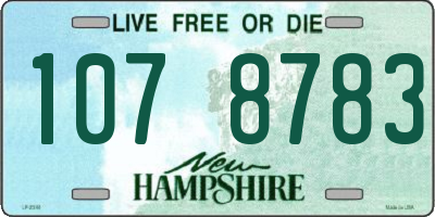 NH license plate 1078783