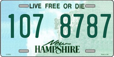 NH license plate 1078787