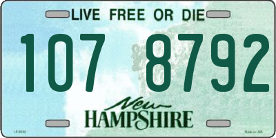 NH license plate 1078792
