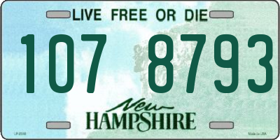 NH license plate 1078793