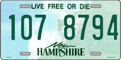 NH license plate 1078794