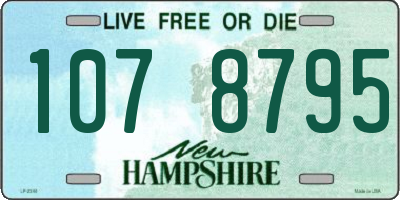 NH license plate 1078795