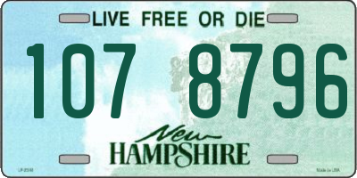 NH license plate 1078796