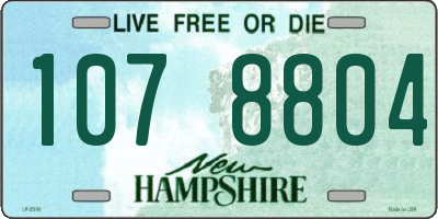 NH license plate 1078804