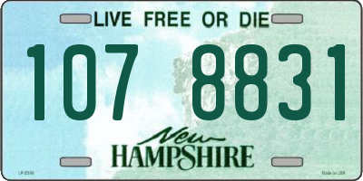 NH license plate 1078831
