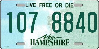 NH license plate 1078840