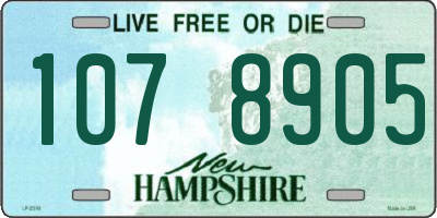 NH license plate 1078905