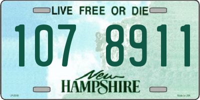 NH license plate 1078911