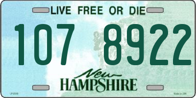 NH license plate 1078922
