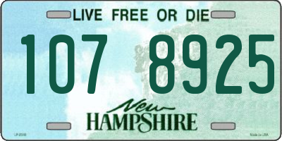 NH license plate 1078925