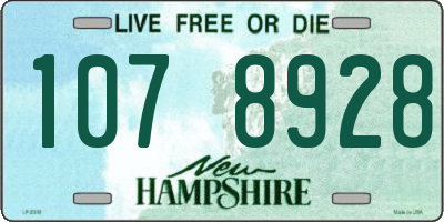 NH license plate 1078928