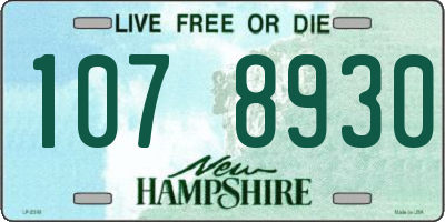NH license plate 1078930