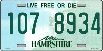 NH license plate 1078934