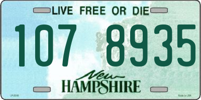 NH license plate 1078935