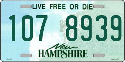 NH license plate 1078939