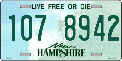 NH license plate 1078942