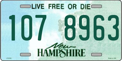 NH license plate 1078963