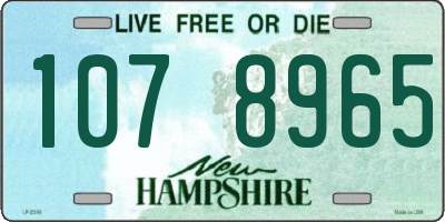 NH license plate 1078965