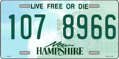 NH license plate 1078966