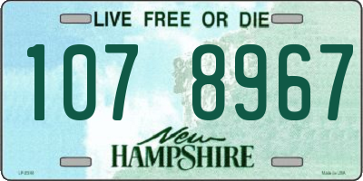 NH license plate 1078967