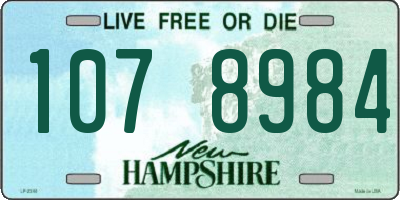 NH license plate 1078984