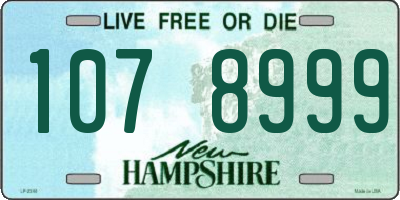 NH license plate 1078999