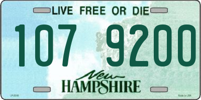 NH license plate 1079200
