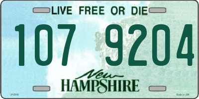 NH license plate 1079204