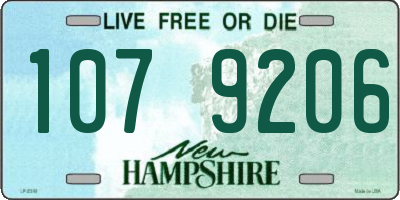 NH license plate 1079206