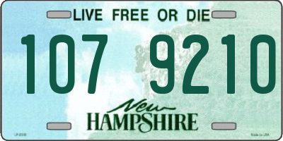 NH license plate 1079210