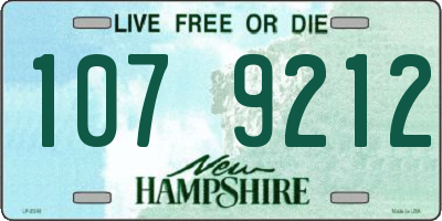 NH license plate 1079212