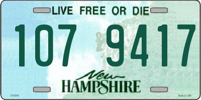 NH license plate 1079417