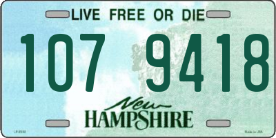 NH license plate 1079418