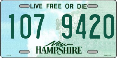 NH license plate 1079420
