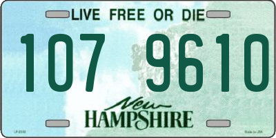 NH license plate 1079610
