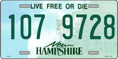 NH license plate 1079728