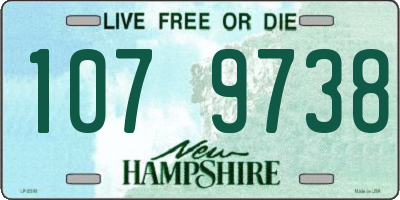 NH license plate 1079738