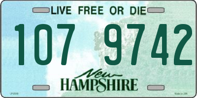 NH license plate 1079742