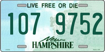 NH license plate 1079752