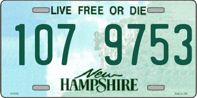 NH license plate 1079753