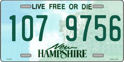 NH license plate 1079756