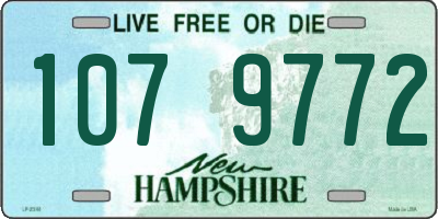 NH license plate 1079772