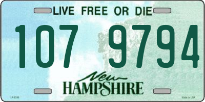NH license plate 1079794