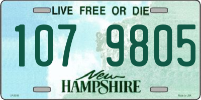 NH license plate 1079805