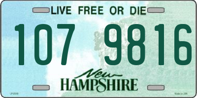 NH license plate 1079816