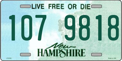 NH license plate 1079818