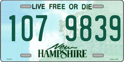 NH license plate 1079839