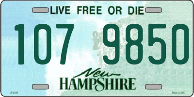 NH license plate 1079850